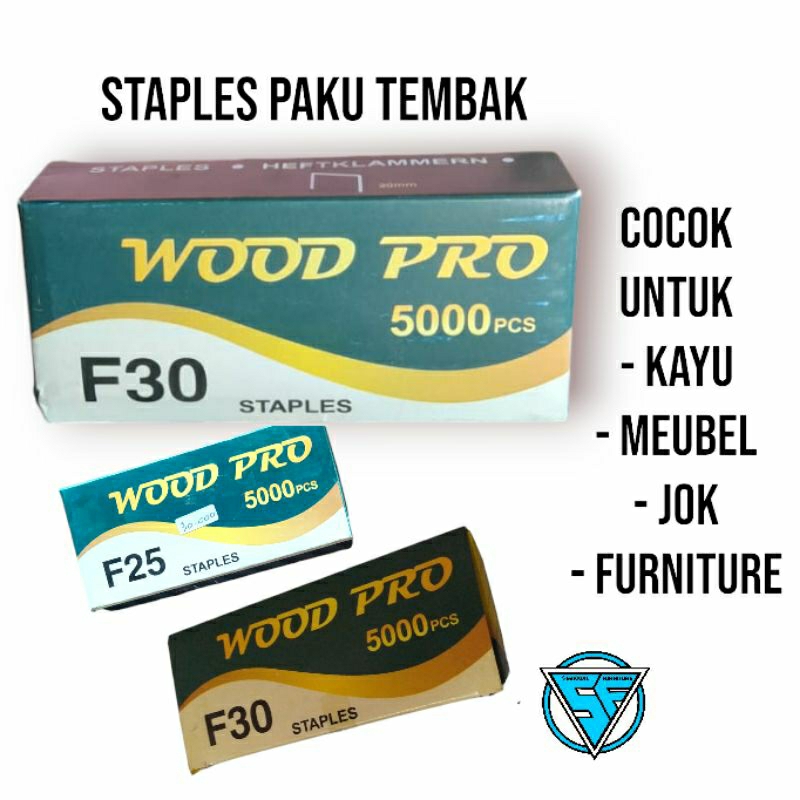 

isi staples paku tembak wood pro f30/ 5000 pcs