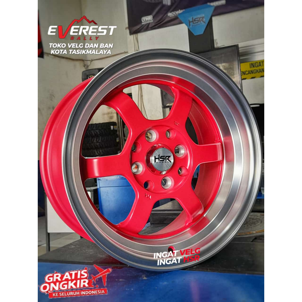 VELG RACING HSR TOKYO RIFU RING 15 LEBAR 7 DAN 8 UNTUK MOBIL CARRY, IGNIS, AVANZA