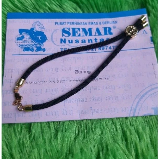 Gelang Tali Serut lilit hitam kupu 0,2gram semar nusantara