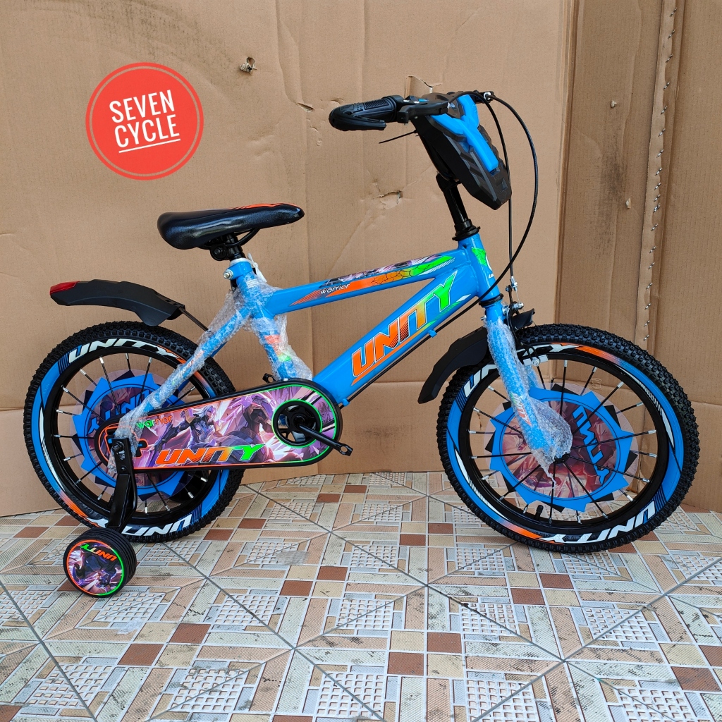Sepeda bmx anak unity super wings & UNITY WARRIOR ready ukuran 16 dan 18inch pakai music dan lampu b