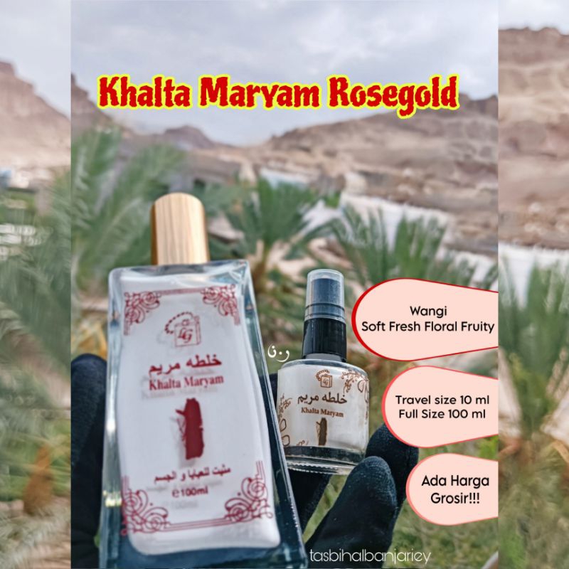 Khalta Maryam Rosegold(pink) Variant Langka 10 ml/Parfum Abaya/Travel Size(ukuran kecil 10ml)