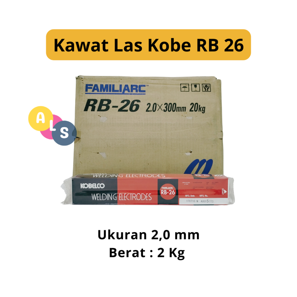 Kawat Las Kobe RB 26/2Kg/Kawat Las Listrik/Welding Electrodes/Kawat Las Murah