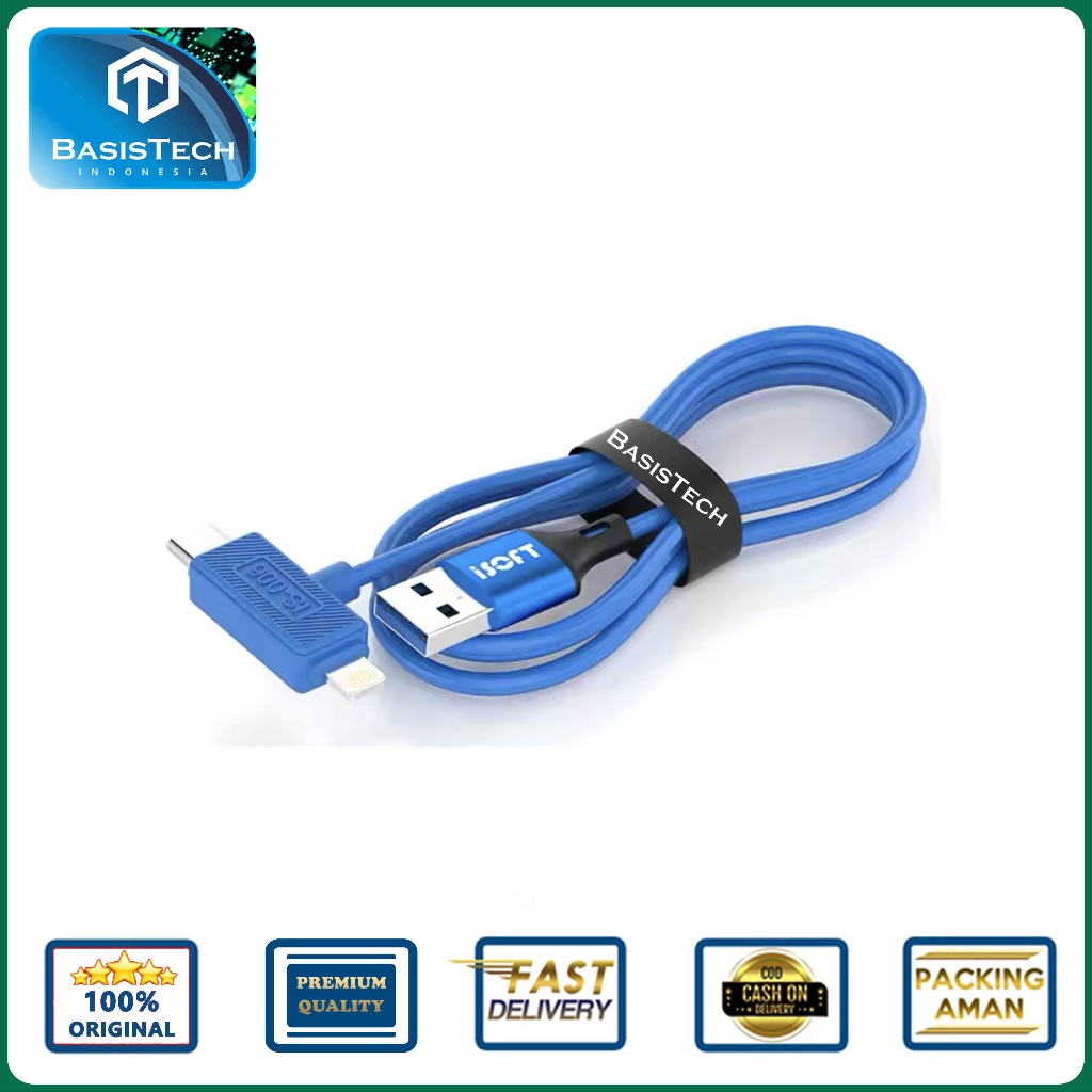 KABEL UNTUK PINDAH DATA IPHONE SERIES - ISOFT IS-006 REPAIR DATA CABLE 93CM