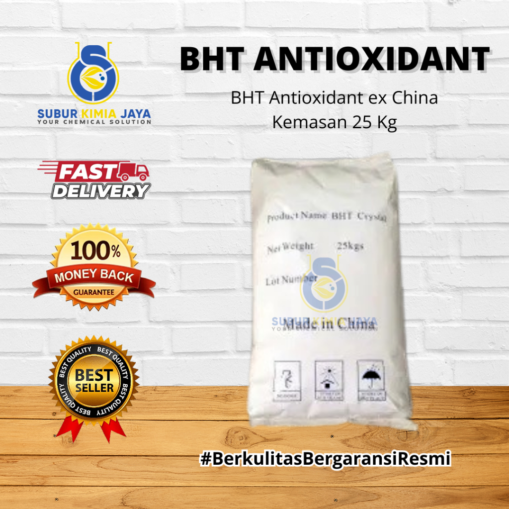 

BHT ANTIOXIDANT EX CHINA 25kg KHUSUS KURIR INSTAN