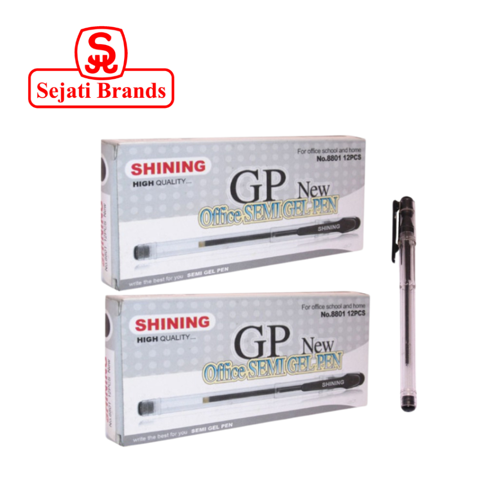 

BUY 1 GET 1 Shining Ballpoint 8801 Tinta Hitam / Pulpen Murah 2 Lusin