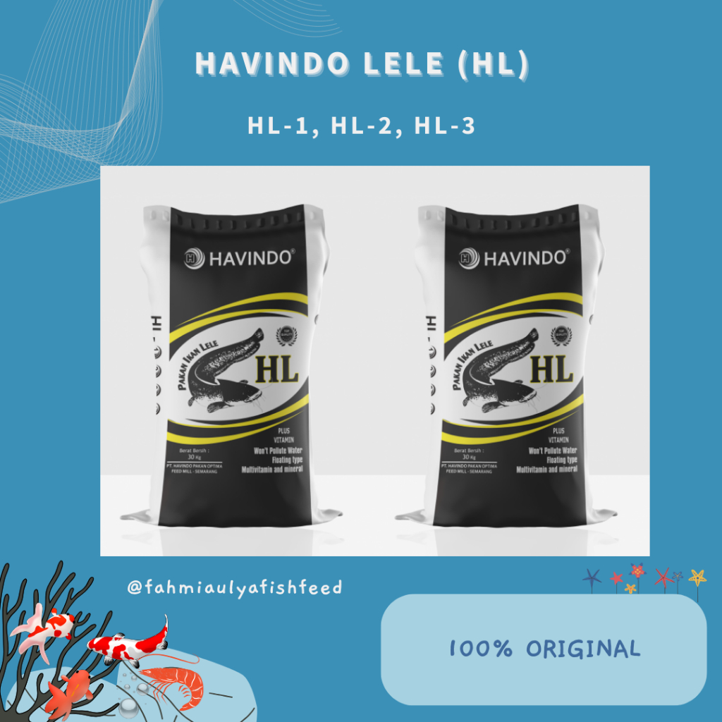 (KEMASAN 30 KG) HAVINDO LELE (HL) | PAKAN IKAN APUNG LELE
