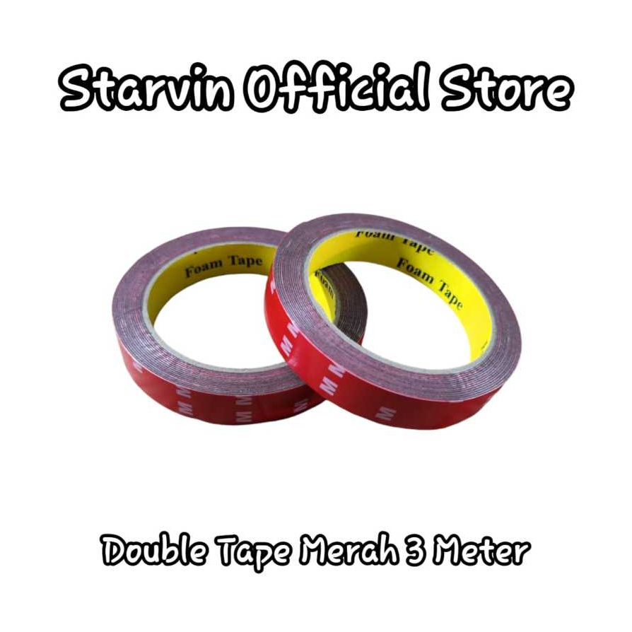 STARVIN Double Tape Foam Merah - 3 Meter