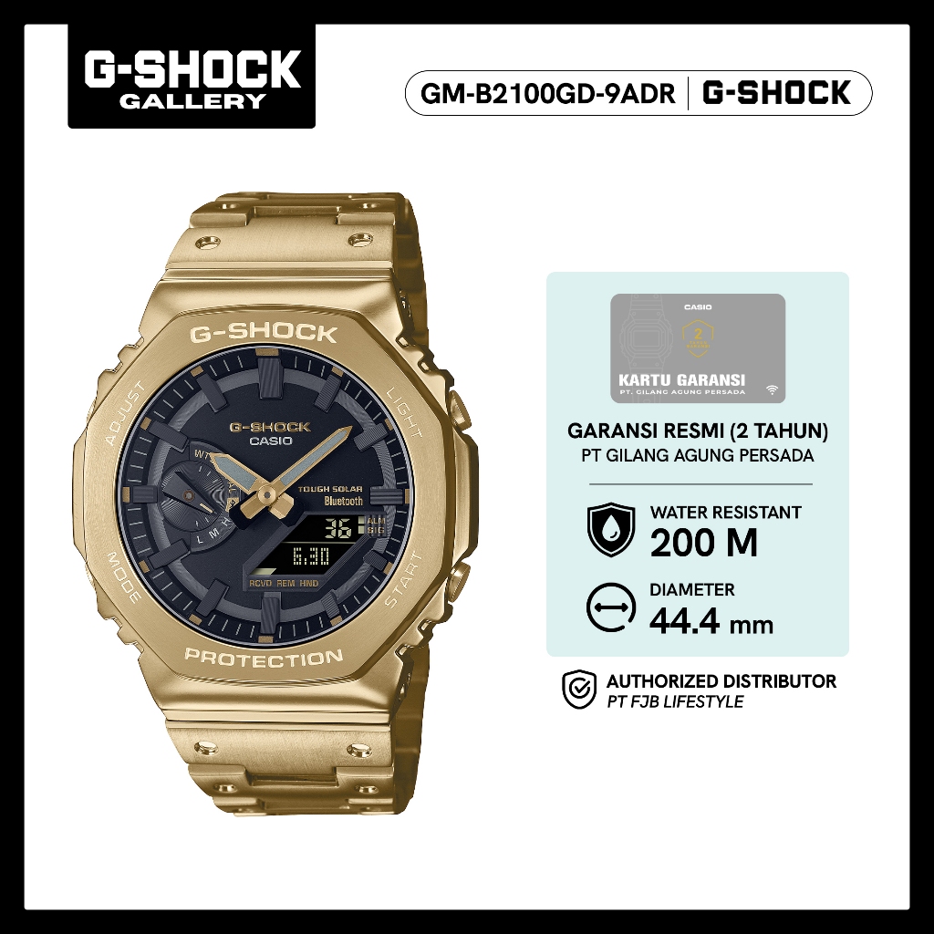 G-Shock Jam Tangan Pria GM-B2100GD-9ADR Original Full Metal Gold