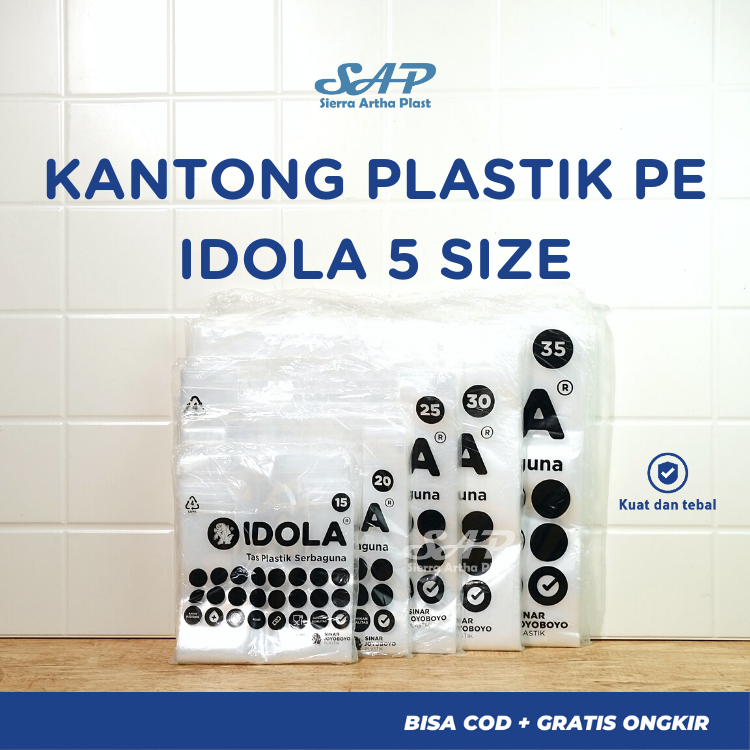 Kantong Kresek PE | Kresek Bening | Kantong Kresek Bening |  Kresek PE 15 x 33 | Kresek PE 20 x 40 |
