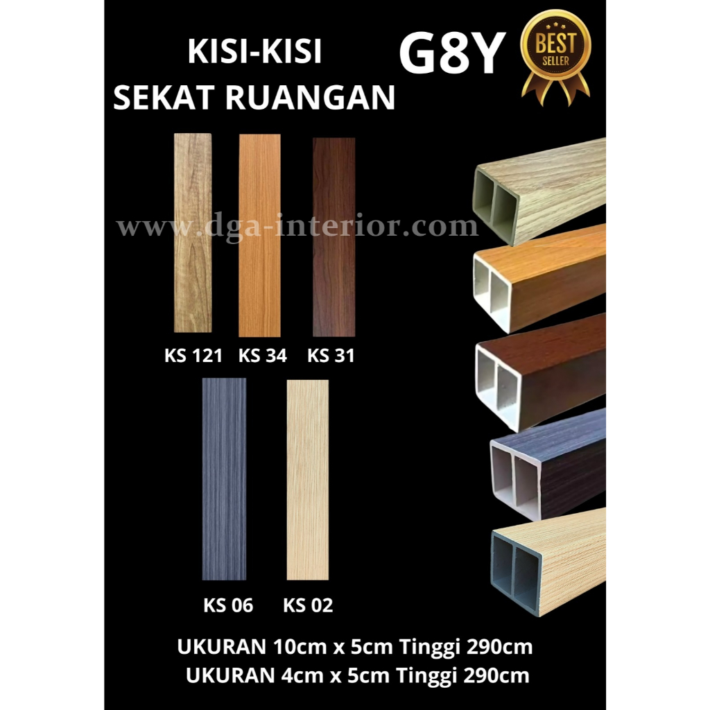 Partisi PVC / Hollow Indoor  / Kisi Kisi Pembatas Ruangan Bahan PVC GLORY