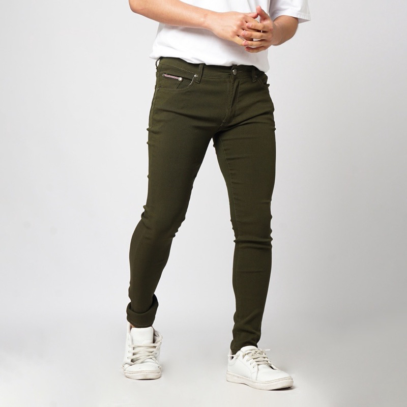 HILLBOSS Celana Jeans hijau army
