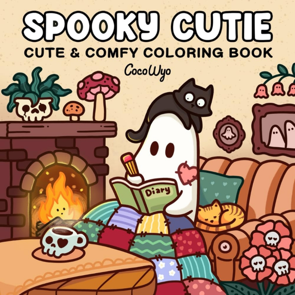 

Spooky Cutie Coloring Book Paperback Buku lukisan anak-anak yang menggambar buku lukisan Halaman 88