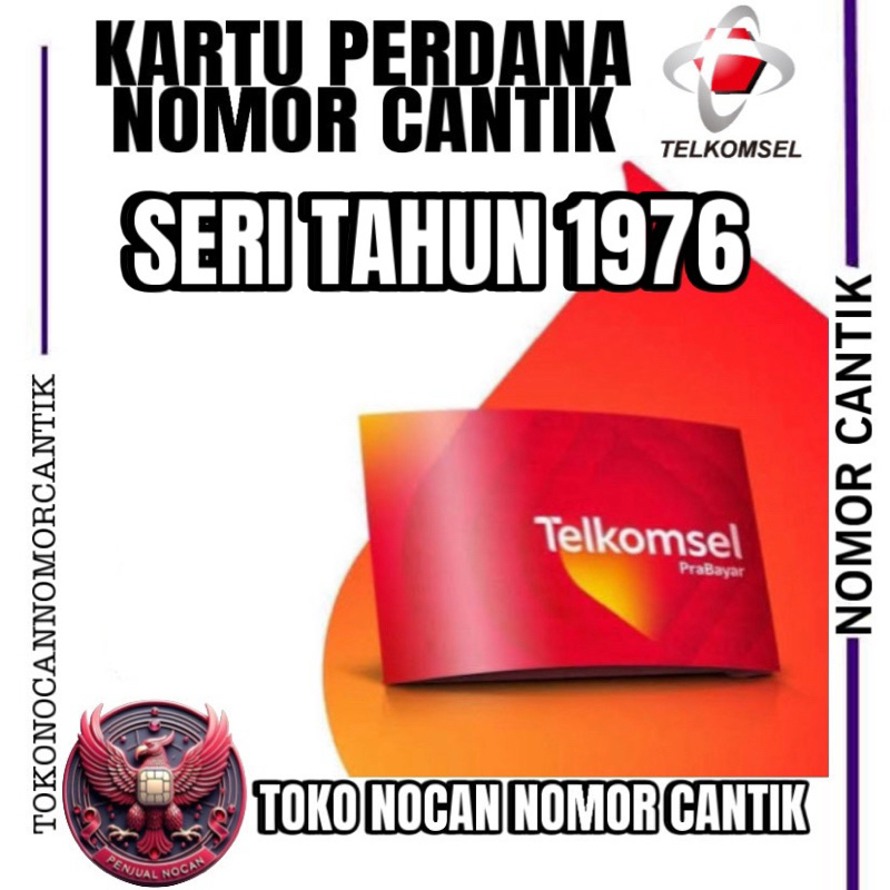 KARTU PERDANA NOMOR CANTIK TELKOMSEL SERI EKOR TAHUN 1976