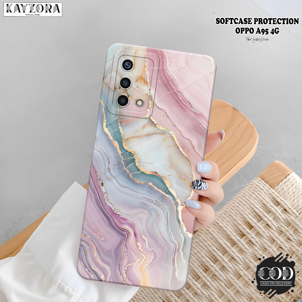 Case Hp OPPO A95 4G Terbaru - KAYZORA - Fashion Case Abstrak - Softcase OPPO A95 4G - Silikon Tpu Pr