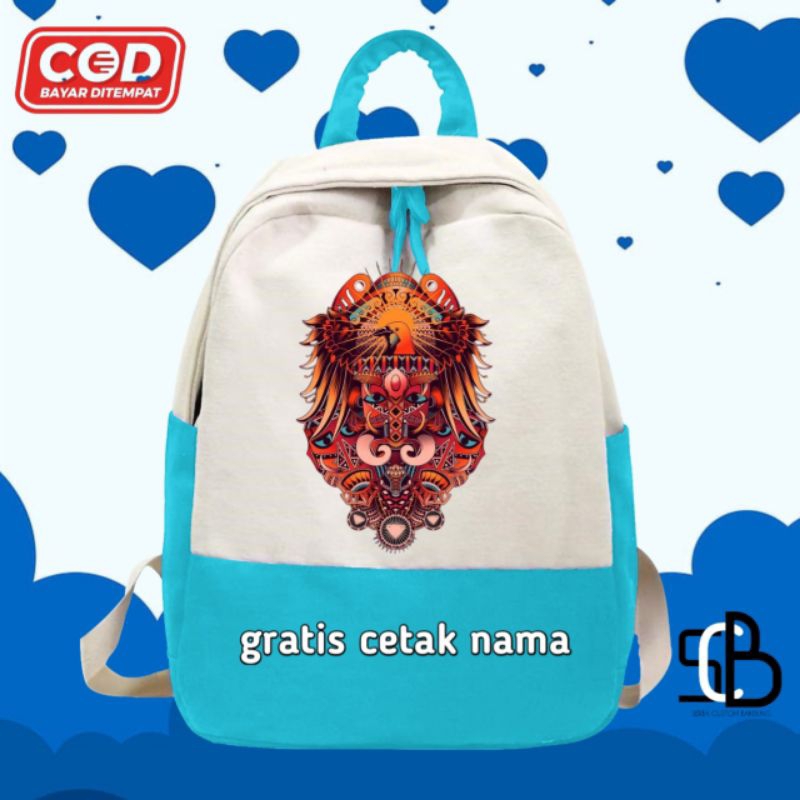 Tas Ransel Anak Sekolah Sd/ PAUD khas Dayak Topeng Borneo