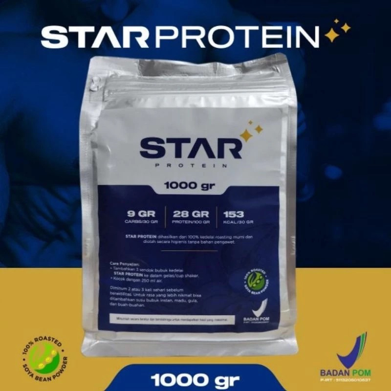 STAR PROTEIN Whey protein bubuk kedelai murni 1KG