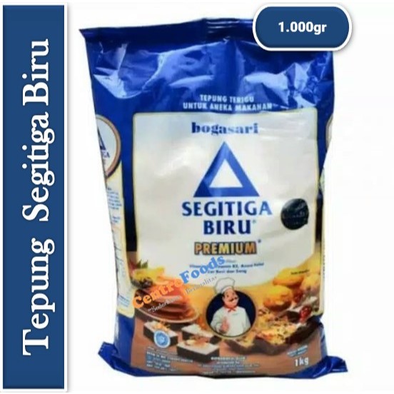 

Tepung Terigu Kemasan Premium - Segitiga Biru | 1.000gr [ Harga Per BKS ]