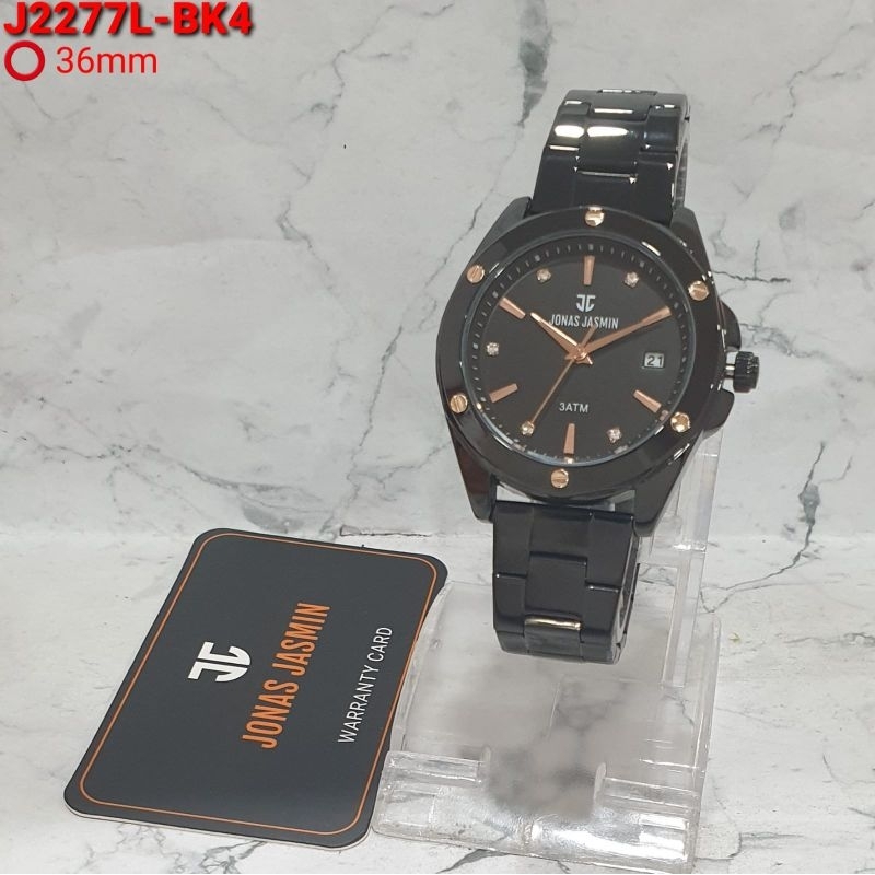 jam tangan wanita fashion NEW Jonas Jasmin 2277 original rantai tanggal aktif DM3.6cm