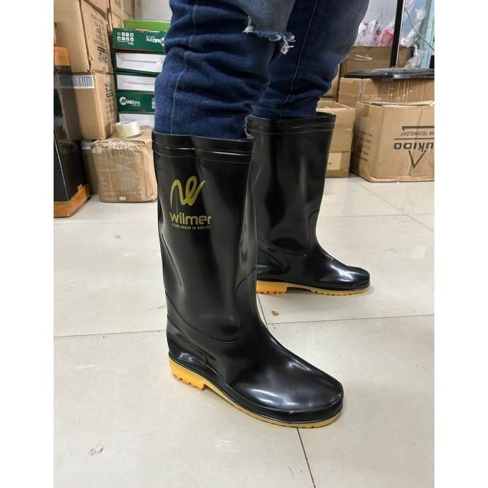 Modern SEPATU BOOT KARET PETANI SAWAH TERNAK MANCING Sepatu Boot Hitam  Sepatu Proyek Hitam  Sepatu 