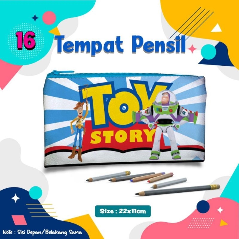

tempat pensil toy story tas pensil wadah pensil pouch dompet kostak