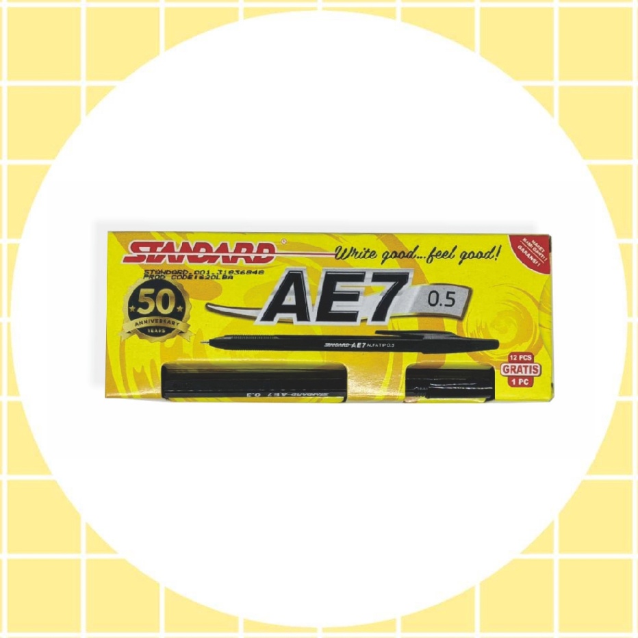

TERKENAL Standard Pen AE7 Alfatip 5 Pulpen Pena Ballpoint