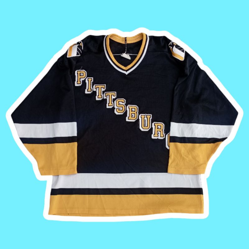 Baju jersey hockey Vtg 90's Pittsburgh penguins CCM NHL