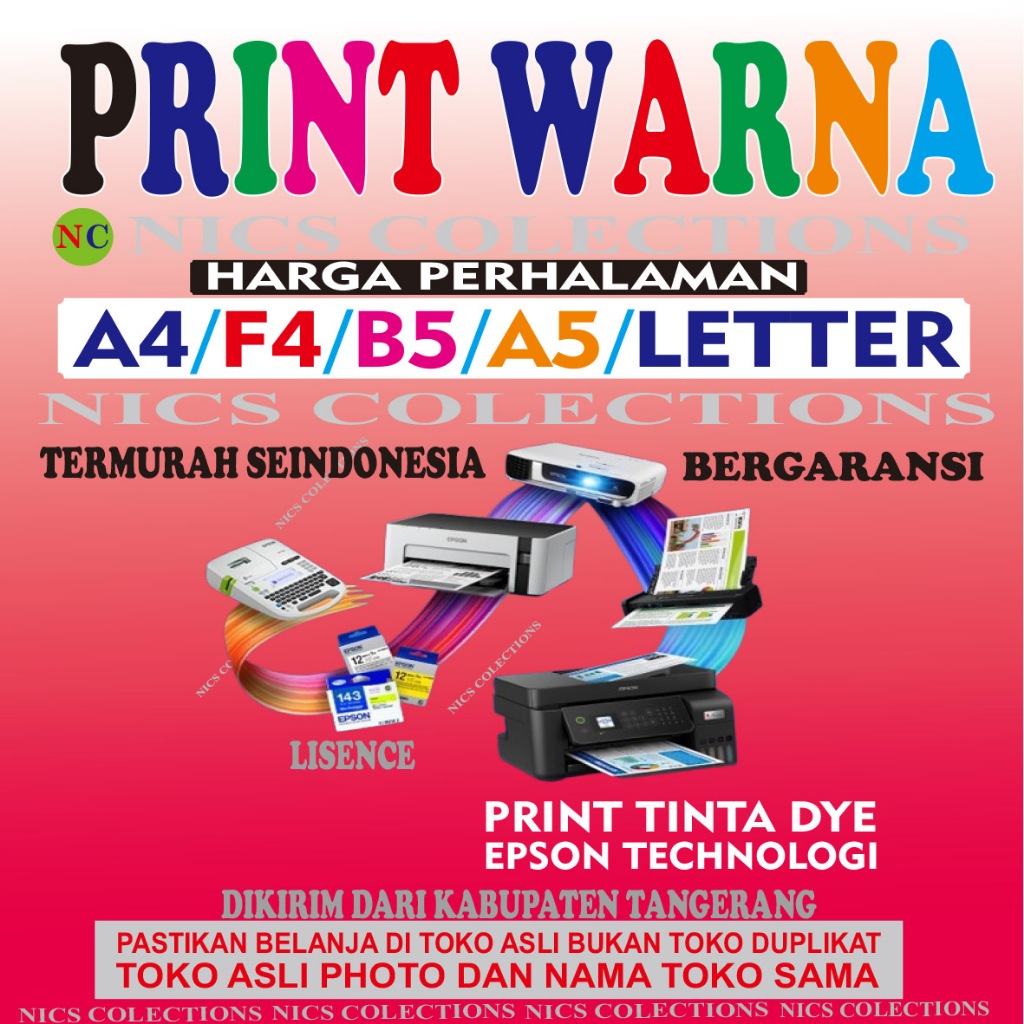 JASA PRINT WARNA  / CETAK BUKU TERMURAH A4