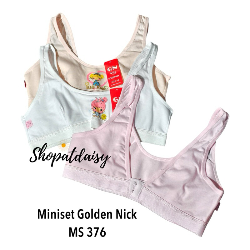 Miniset Golden Nick MS 376 | Miniset Remaja Tali Lebar dengan Kait Belakang