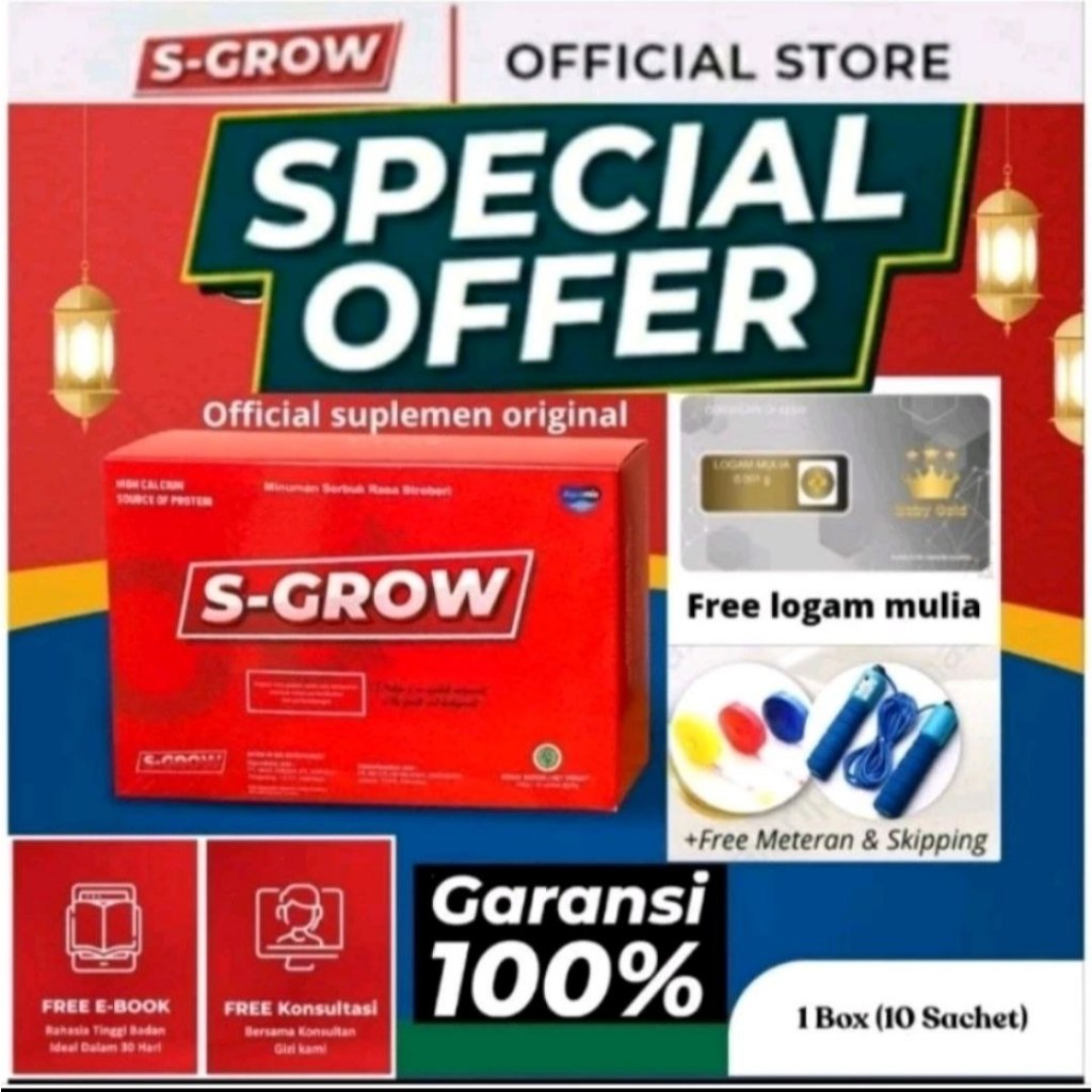 S-Grow Official Store Susu Peninggi Badan Terbaik Anak Remaja Dewasa