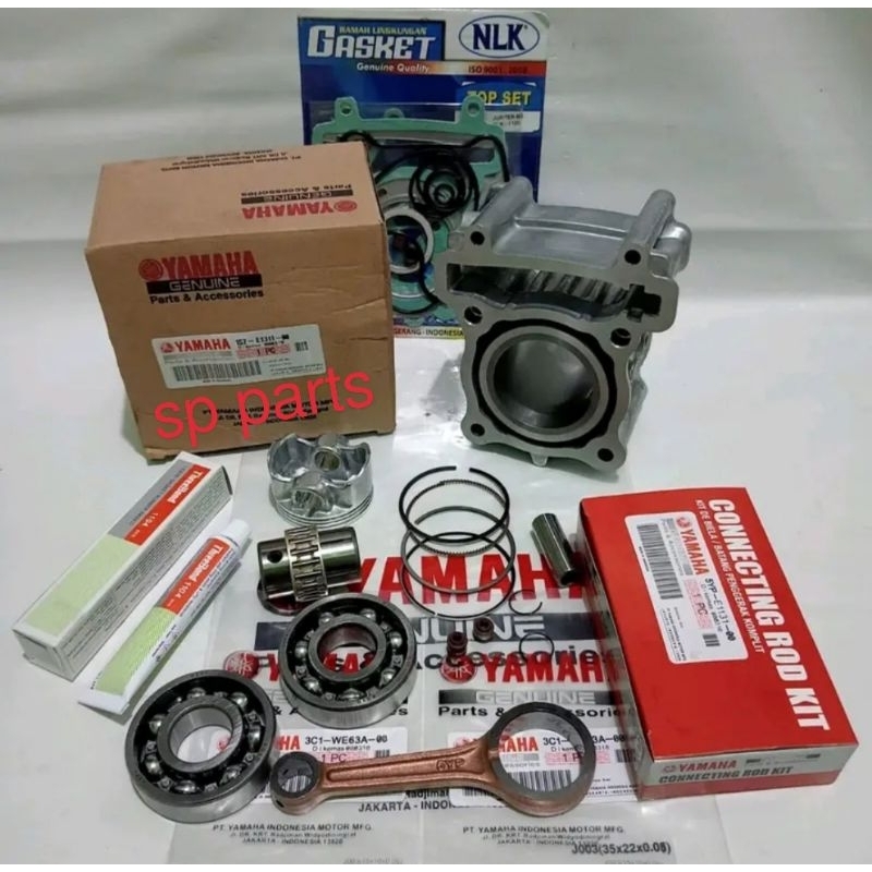 BLOK SEHER KOMPLIT 1S7/5YP CILINDER HEAD 5ITEM YAMAHA JUPITER MX OLD JUPITER MX 135 NEW ORI