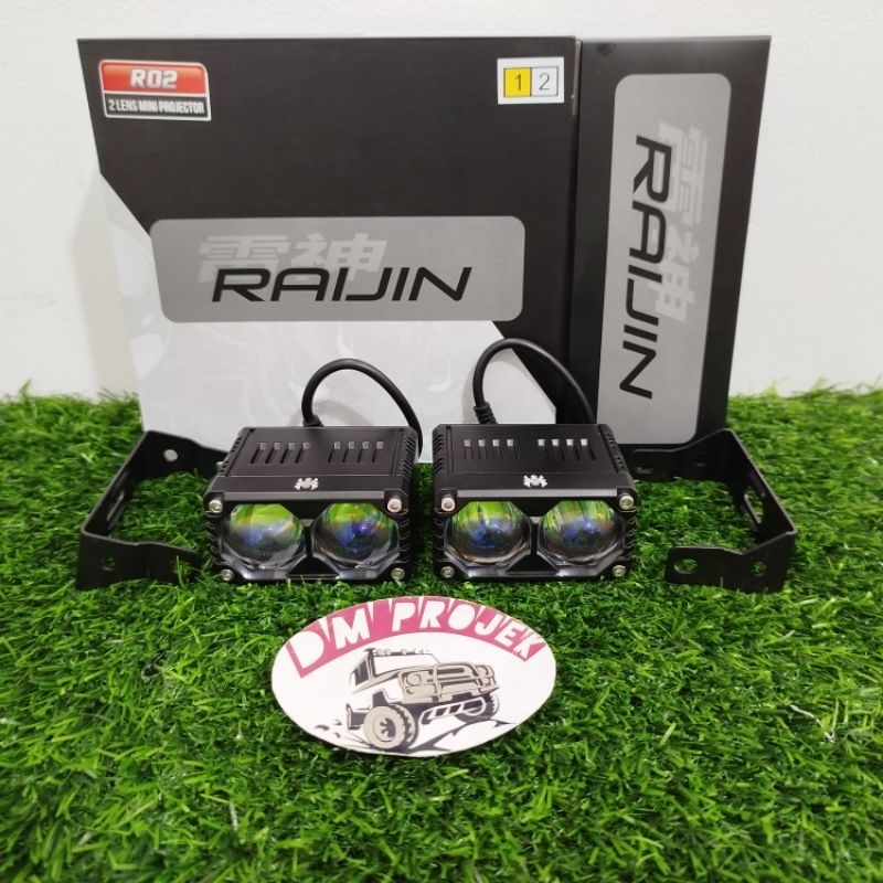 SQL 2 MATA KURO RAIJIN R02 MINI PROJIE 2 MATA PUTIH KUNING & KUNING PUTIH