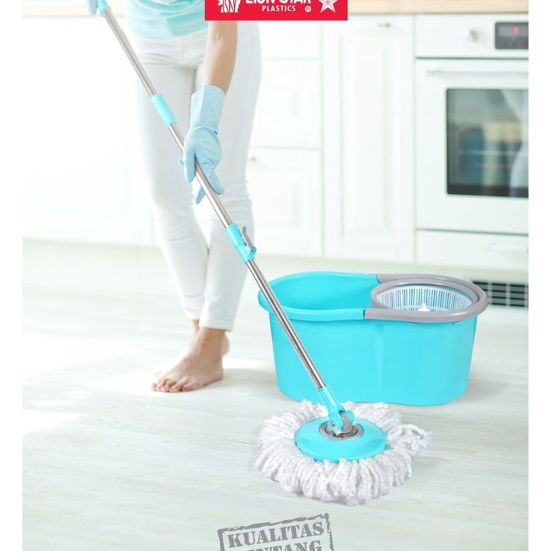 2 IN 1 Spin Mop Pel Putar Livina Spin Mop Standard BM45  Deluxe BM46 Refill StickTongkat  MopKain Pe