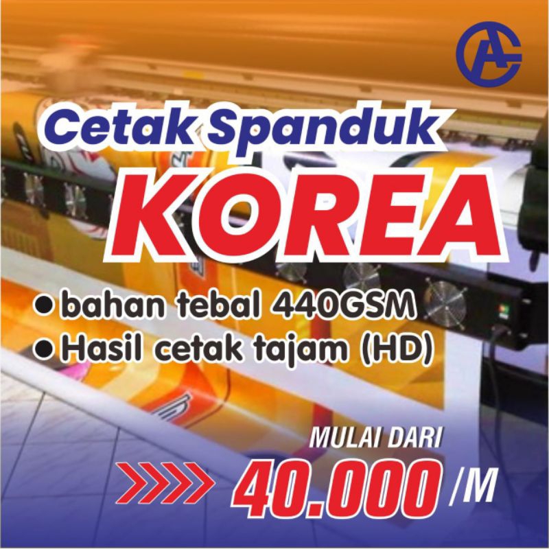 Cetak spanduk bahan tebal/bahan korea