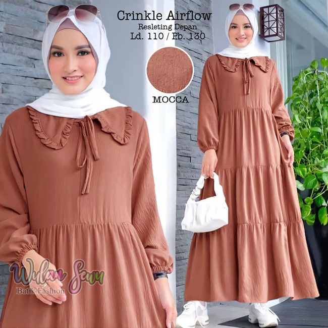 Gamis Wanita Mayung Bahan Crinkle Bisa Untuk Busui