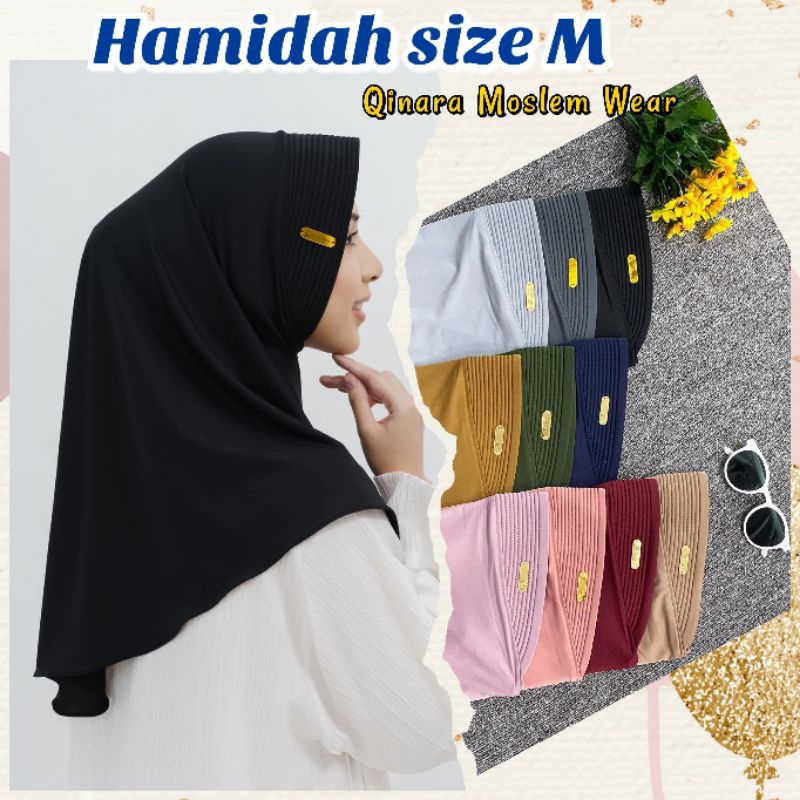 (100RB isi 8pcs) HIJAB BERGO HAMIDAH SIZE S M L DEWASA HIJAB INSTAN JERSEY PREMIUM (menutup dada) la