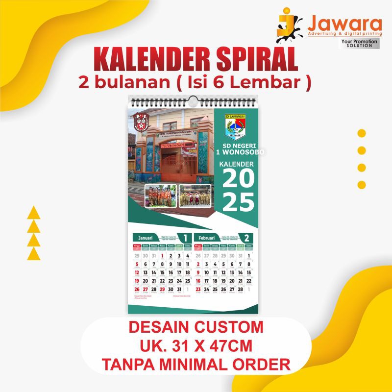 

Kalender Dinding 2025 2 bulanan / kalender dinding / kalender custom / kalender spiral / kalender klem PONOROGO,MAGETAN,NGAWI,MADIUN,TULUNGAGUNG,PACITAN, JAWARA PRINT