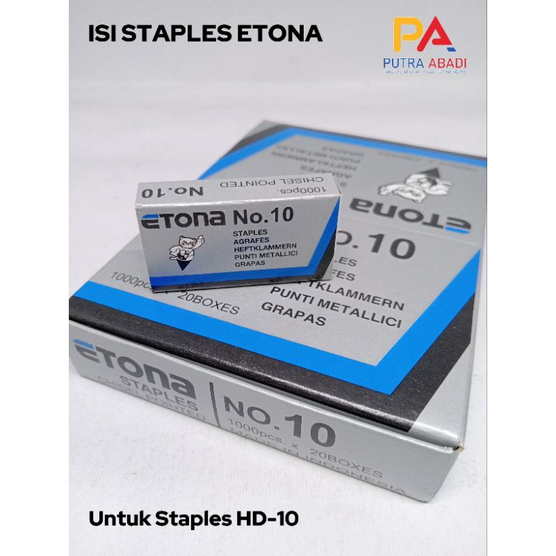 

Satu pak Kecil Isi Staples Etona No. 10