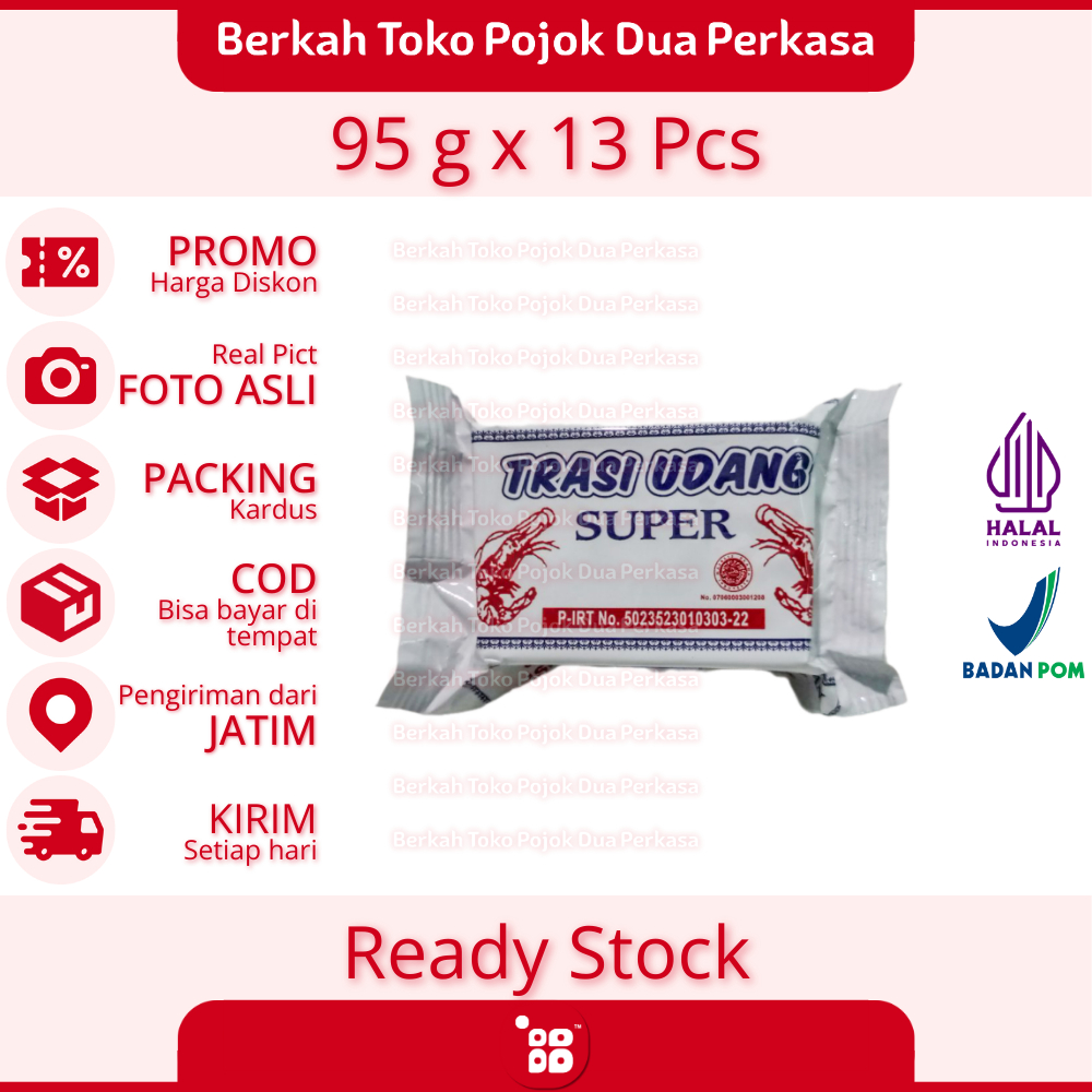 

Trasi Udang Super Putih Trasi Tuban Paket Hemat 13 Pcs [JATIM]