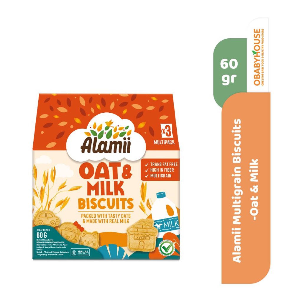 

Alamii Multigrain Biscuits 60 gr - Oat & Milk