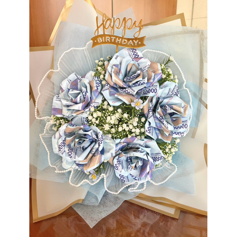 buket bunga uang money bouquet artificial - buket anniv - birthday semarang murah