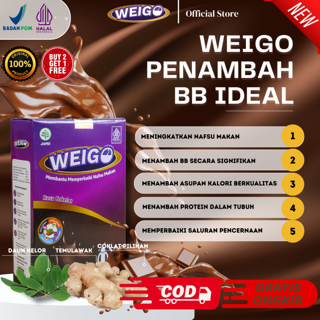 

WEIGO Susu Kambing Etawa Plus Herbal Penggemuk Penambah Berat Badan dan Nafsu Makan BPOM Halal