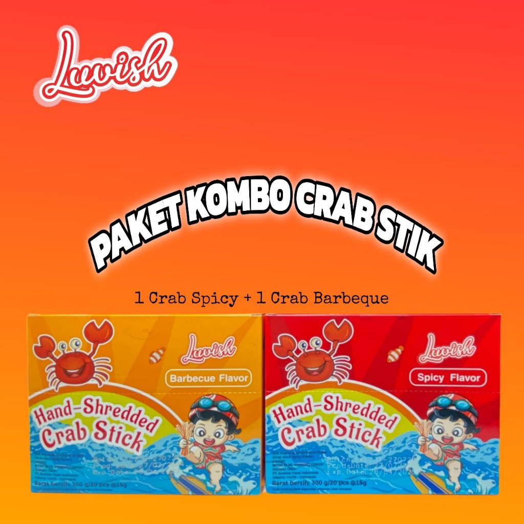 

[ LUVISH ] PAKET KOMBO CRAB STICK I CRAB BBQ I CRAB SPICY I CRAB FLAVOR