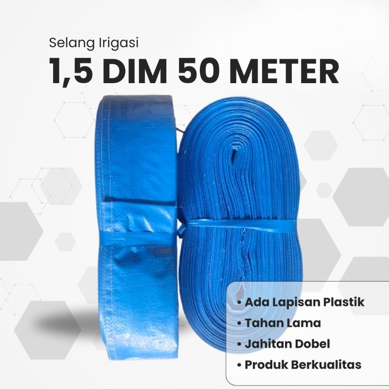 SELANG TERPAL DIESEL 1,5 DIM 50 METER/ SELANG TERPAL PLASTIK 1,5 DIM 50ETER/ SELANG DIESEL 1,5 DIM 5