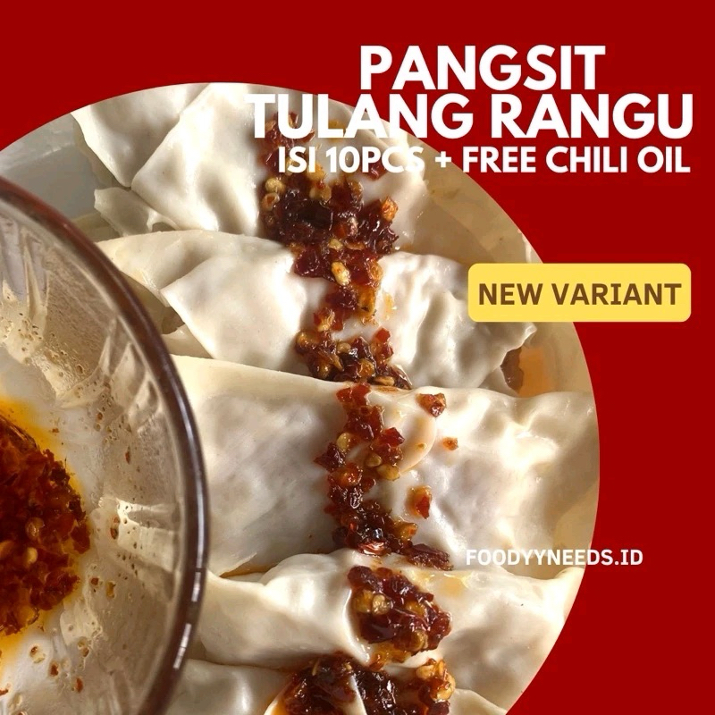 

PANGSIT TULANG RANGU ISI 10PCS + FREE CHILI OIL