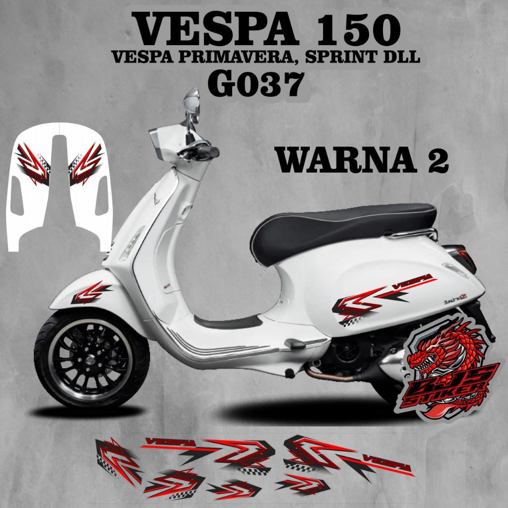 Stiker Sticker Vespa 150 Vespa Primavera Vespa sprint g037 - Stiker Sticker Decal Vespa 150 Vespa Pr