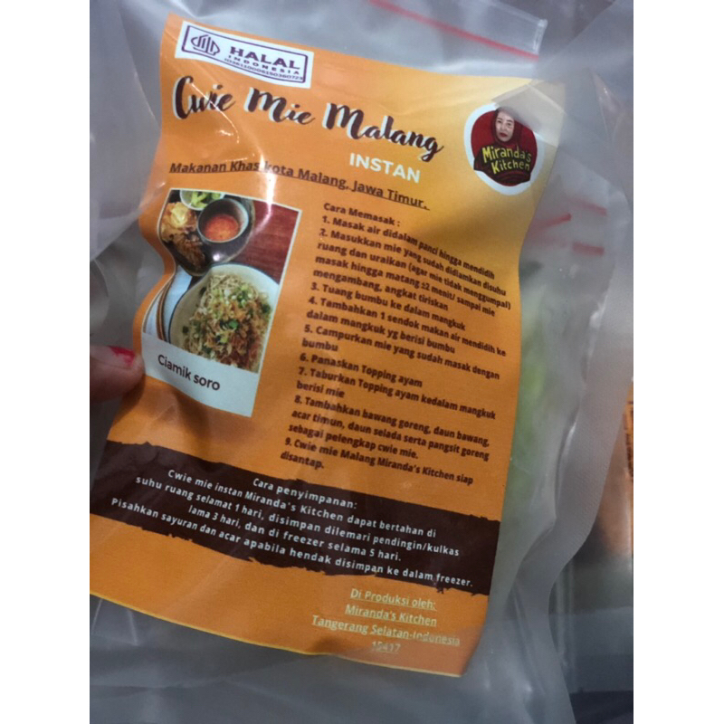 

cwie mie Malang Mentah/instan by Miranda’s Kitchen