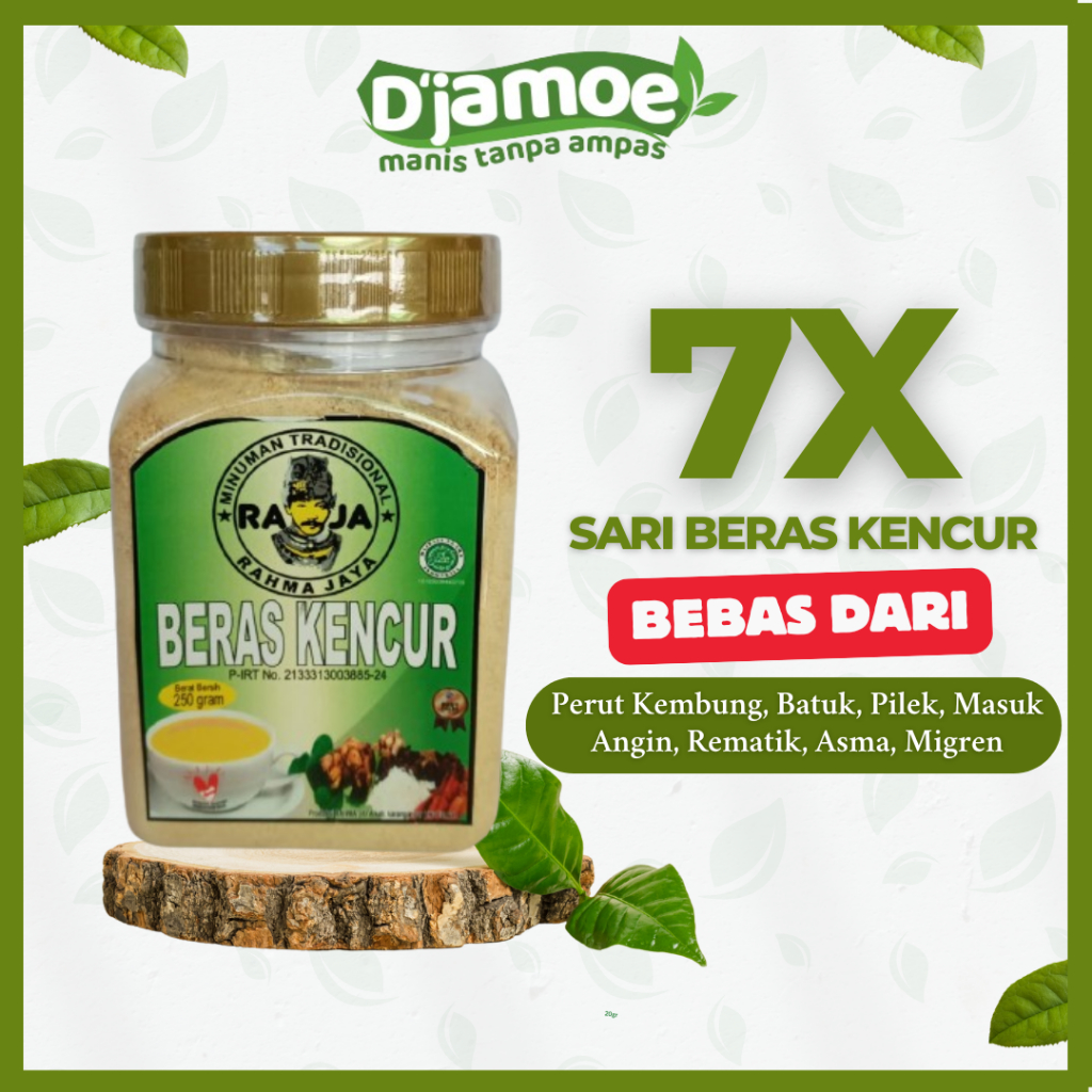 

Jamu Tradisional Beras Kencur Murni 100% Premium Botol Bubuk Instant 250Gram |Rasa Beras Kencur|