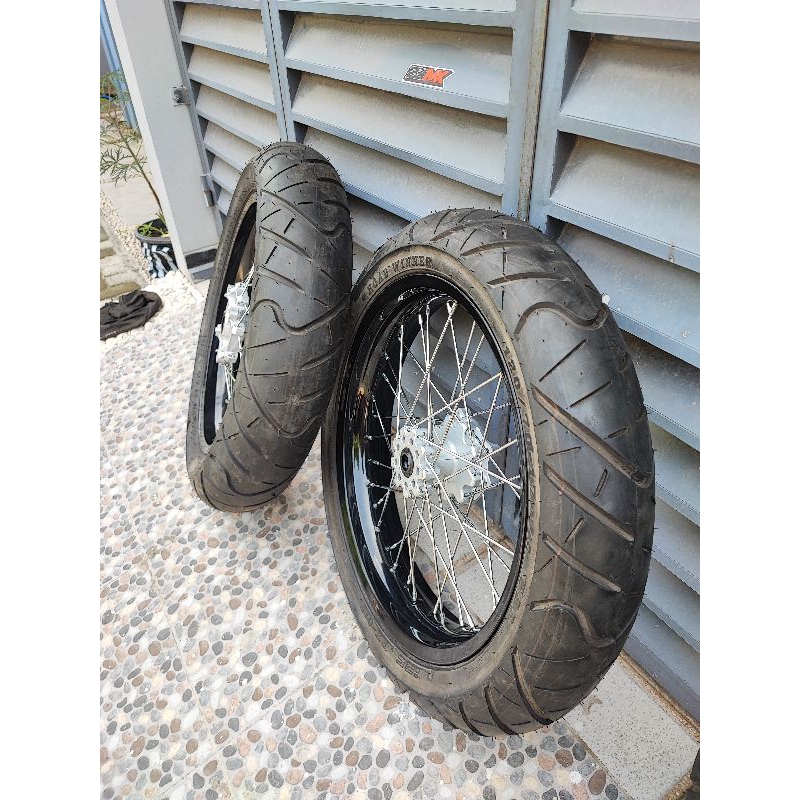 supermoto crf jumbo 300 350 ring 17 ban irc 120/70-17 dan 140/70-17 full baru