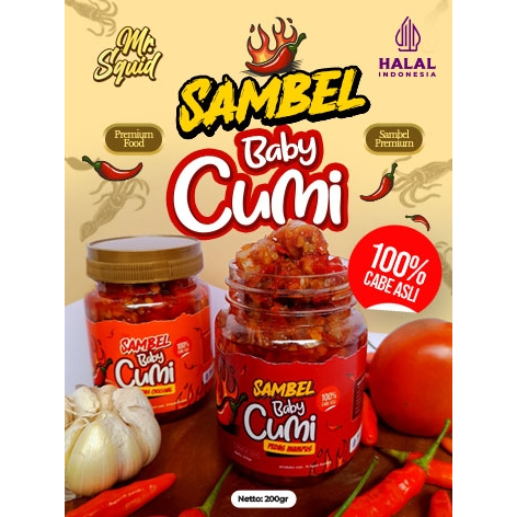 

Sambal Baby Cumi 200gr Pedas