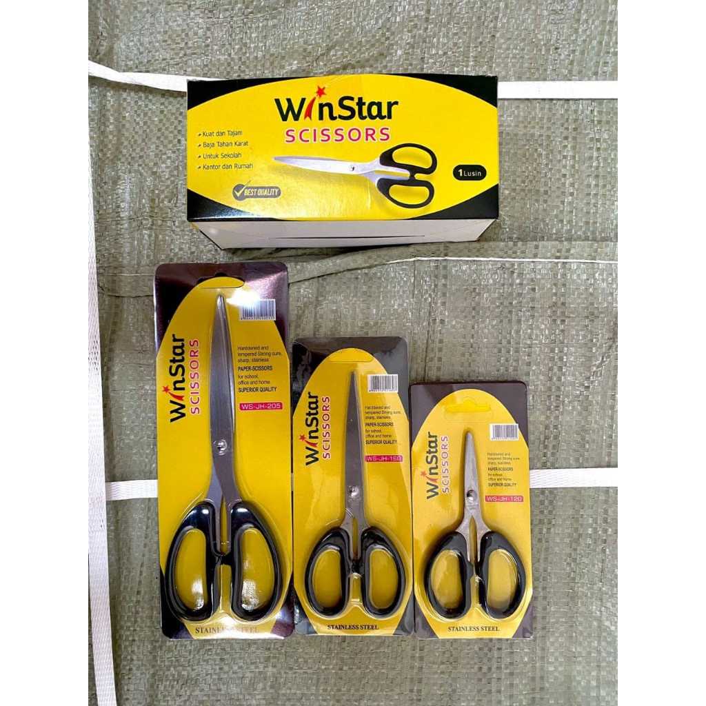 

Gunting Kertas Scissors Paper Plastik Size S - M - L Stainless Steel Tajam